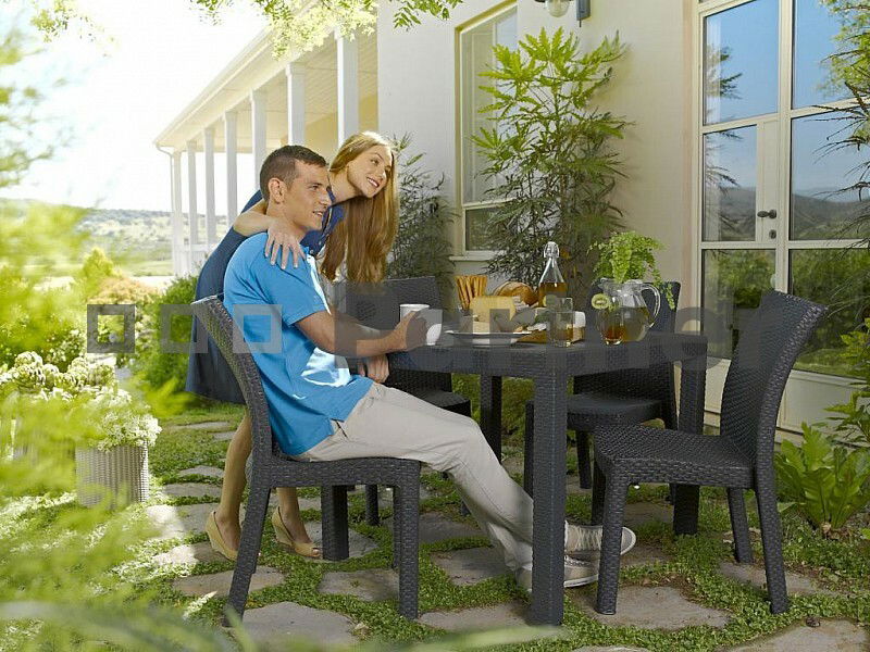 Zahradní nábytek Puket Mini 1+2 antracit (um. ratan)