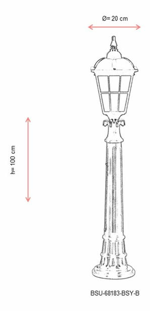 Venkovní podlahové svítidlo Awaisa (černá)