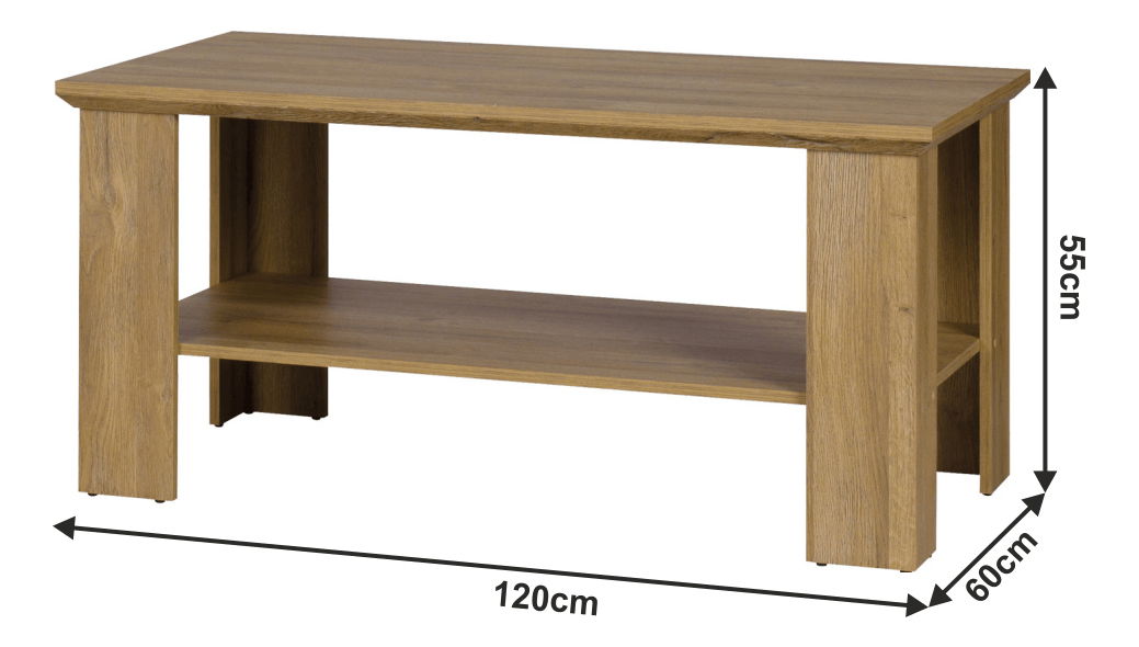 Konferenční stolek Leoras MZ17 (dub grand)