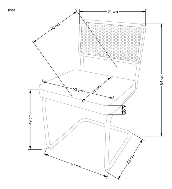 Jídelní židle Klan (šedá)
