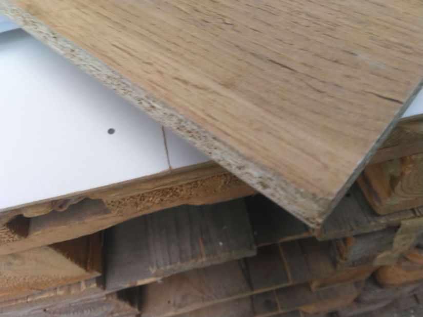 Manželská postel 160 cm Michigin (dub wotan) (s úložným prostorem) *bazar