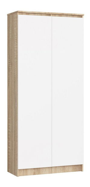 Policová skříň Rainer II (dub sonoma + bílá)