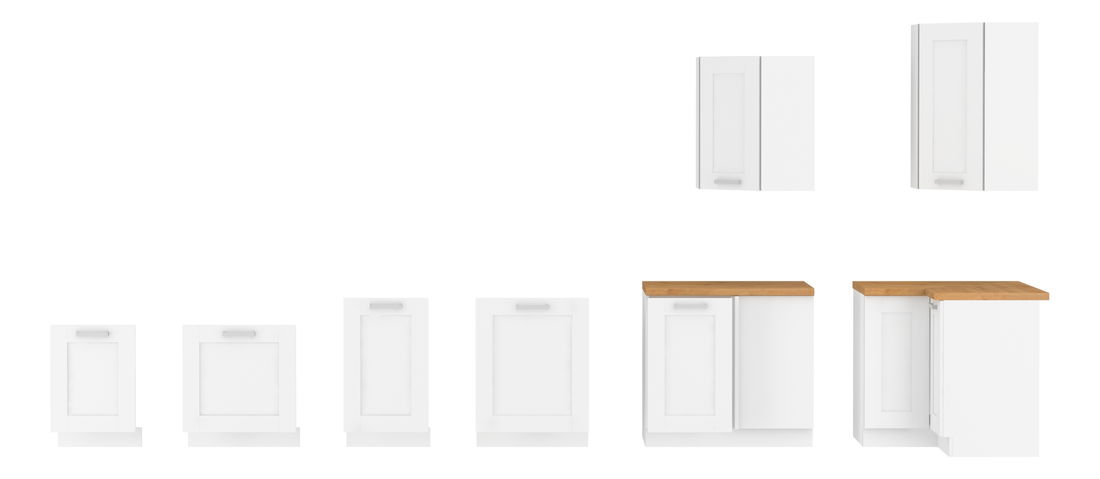 Dvířka na vestavnou myčku nádobí Lucid ZM 446 x 570 (bílá + bílá) *výprodej