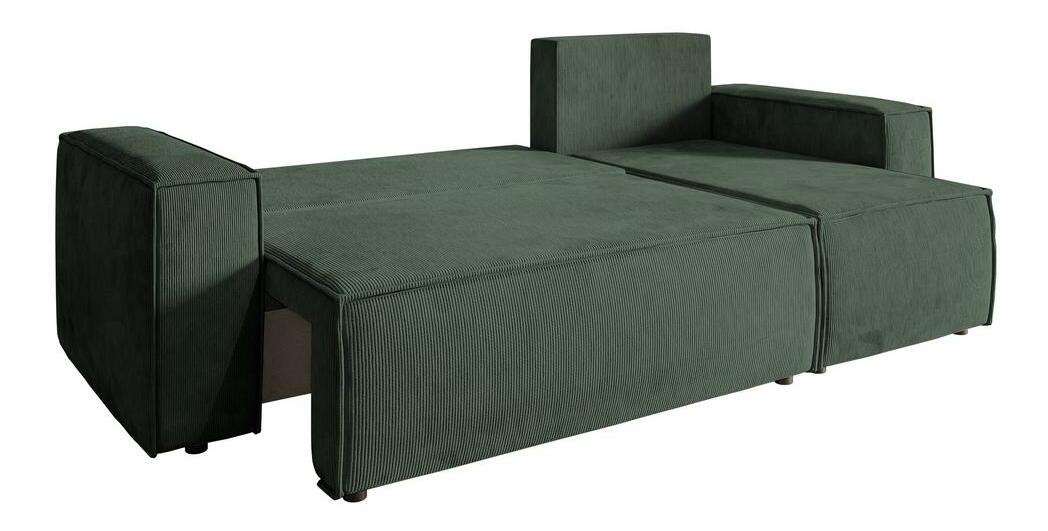 Rohová sedací souprava Copenhagen L (lesní zelená + černá)