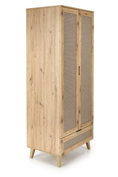 Šatní skříň 80 cm Borrae (černá)