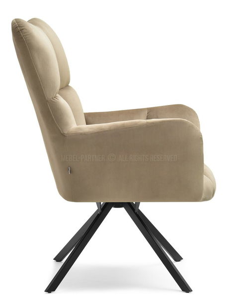 Křeslo Kikino (béžová + černá)