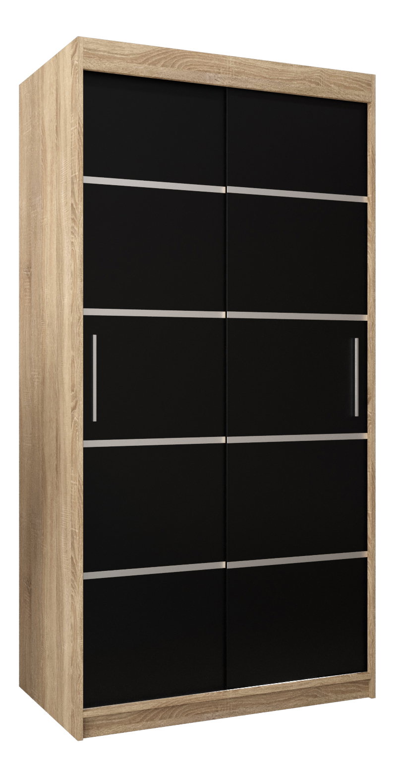 Šatní skříň 120 cm Verika 1 120 (dub sonoma + černá)
