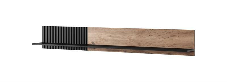 Polička Ranae P2 (dub wotan + černá)