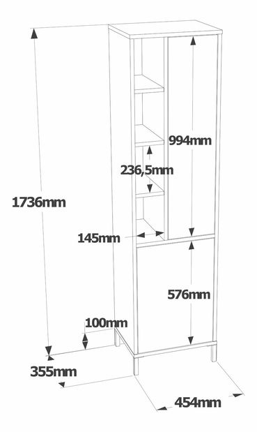 Koupelnová skříňka Valo 12 (Bílá)
