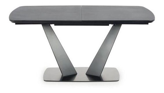 Rozkládací jídelní stůl 160-220 cm Fredda (černá + šedá) (pro 6 8 osob)