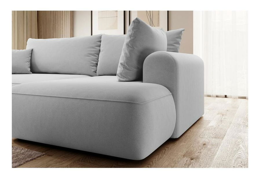 Rohová sedací souprava Olivo II (P) (šedá + černá)