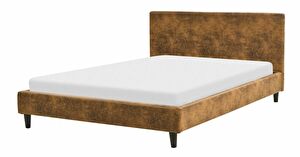 Manželská postel 140 cm Ferdinand (hnědá) (s roštem)