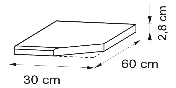 Pracovní deska 30 cm, pravá BRW Nika BLAT/30P