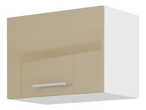 Horní kuchyňská skříňka Lavera 50 GU 36 1F (bílá + lesk cappucino)