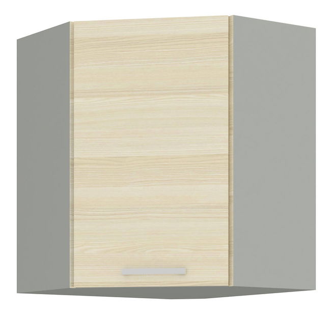 Rohová horní kuchyňská skříňka Edison 58 x 58 GN 72 1F (bilá)