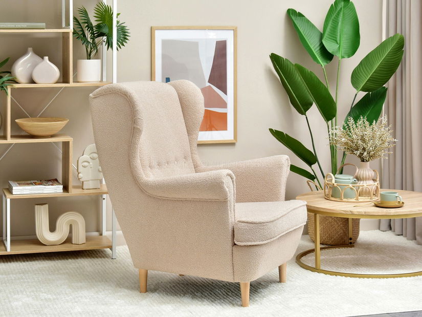 Křeslo ušák Margis (béžová)