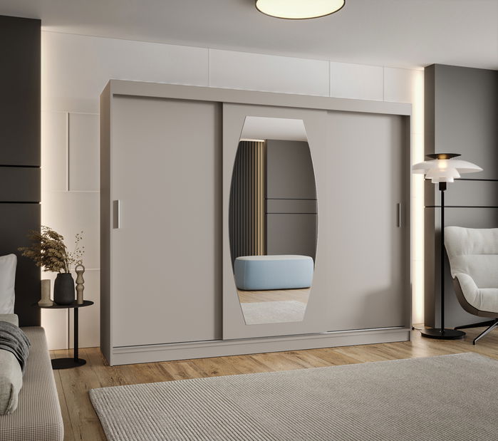 Šatní skříň 250 cm Rosaria (kašmír)