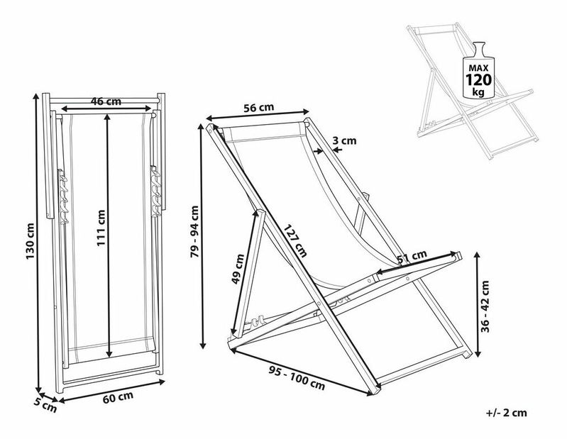 Lehátko Locza (tyrkysová + černá)