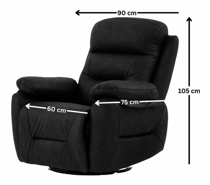 Polohovatelné křeslo Comforto M (černá)