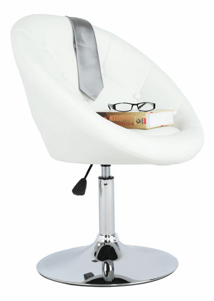 Otočné křeslo Gully (bílá)