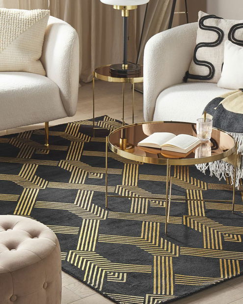 Koberec 160x230 cm VESCE (látka) (černá)