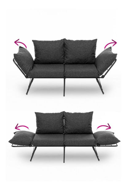 Pohovka dvousedačka Verve 2 (tmavě šedá)