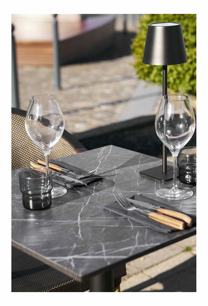 Bistro stůl Bsamira 4 (šedá + černá)