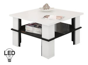 Konferenční stolek Fernhill 1 (bílá + lesk černý)