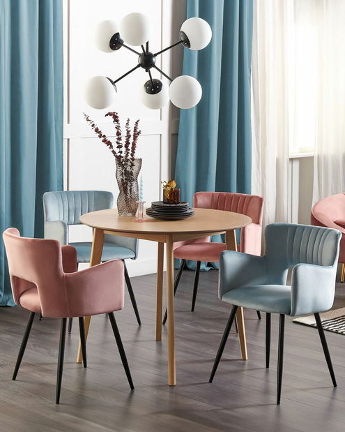  Set 2 ks jídelních židlí Shelba (světlomodrá)