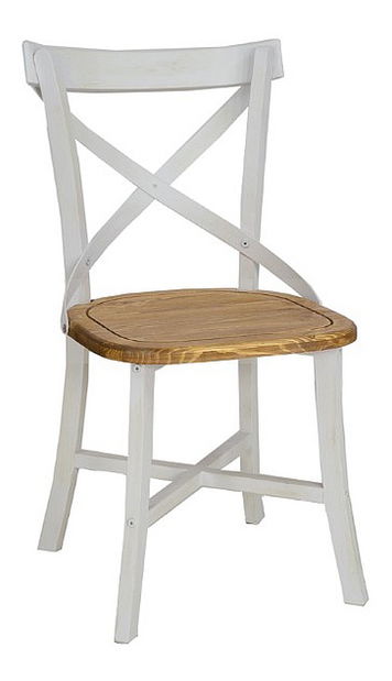 Jídelní židle Lazaro (medově hnědá + patinovaná borovice)