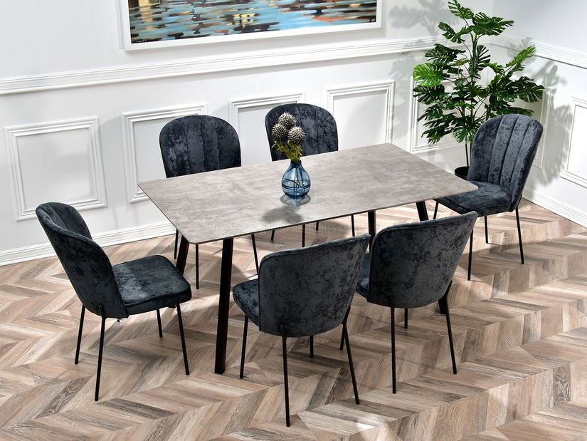 Jídelní židle Obrar (grafitová + zlatá)