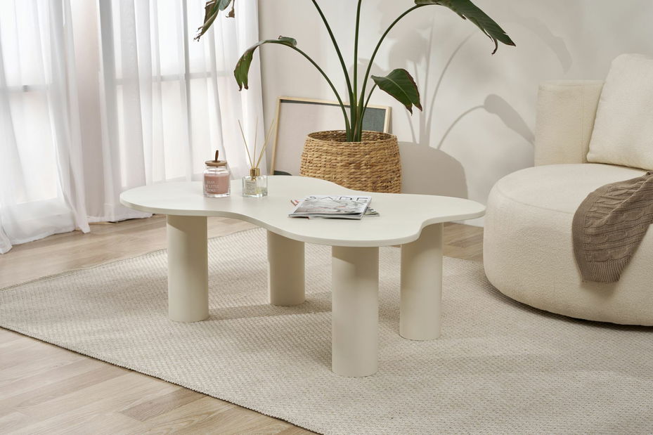 Konferenční stolek Blumingdel (krémová)