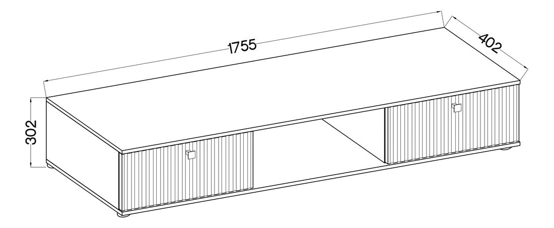 Obývací pokoj Saul (černá + matera) (bez osvětlení)