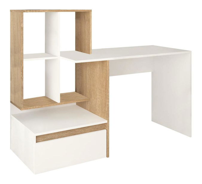 PC stolek Eugenika (bílá + dub sonoma)