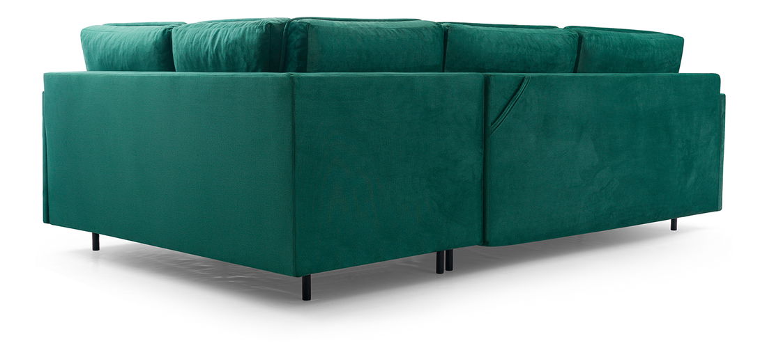 Rohová sedací souprava Aliran (zelená) (L)