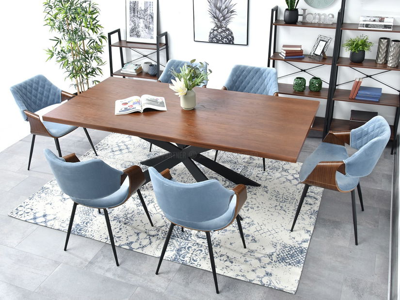 Židle Rolf K (modrá + černá)