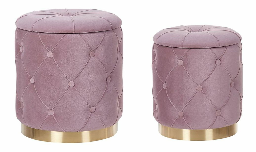 Set 2ks taburetek Puble (růžová)