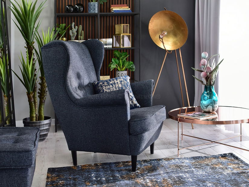 Relaxační křeslo Margis (šedá + černá)