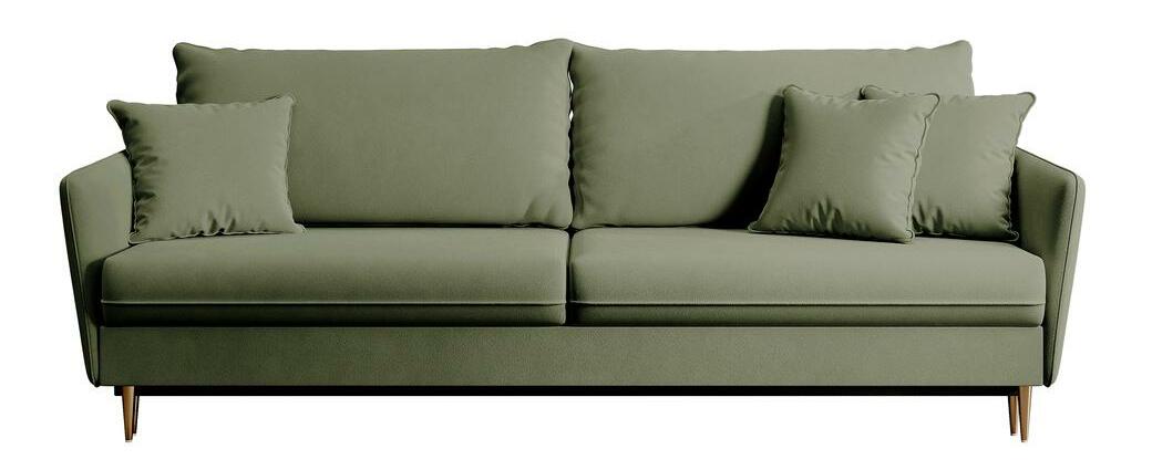 Pohovka trojsedačka Vivaldio (olivová + zlatá)