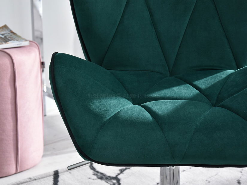 Křeslo Velma M (zelená + chromová)