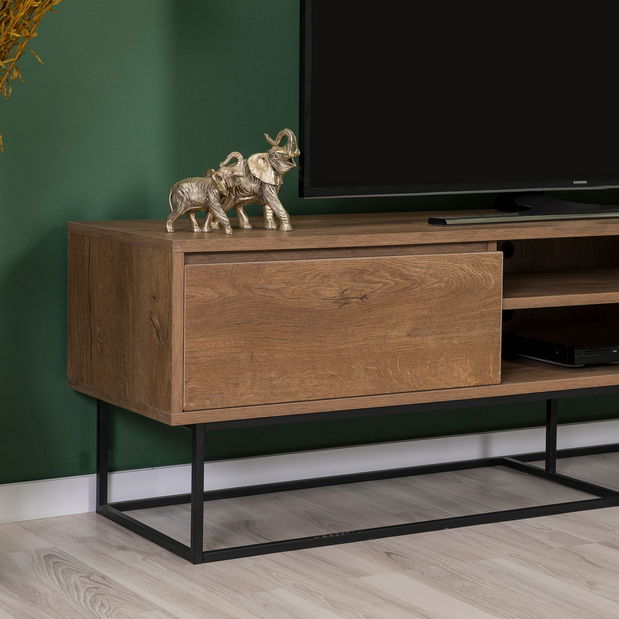 Sada nábytku do obývacího pokoje Laxi 7 (ořech + černá)