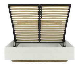 Manželská postel 160 cm BRW  Alameda LOZ/160/B (s roštem a úl. prostorem)