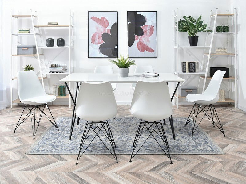 Židle Large Rod (bílá + černá)