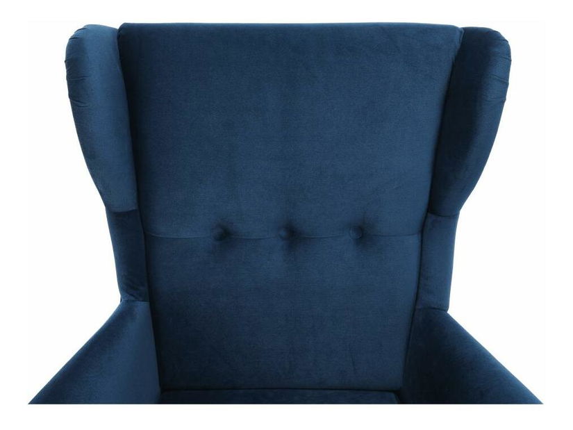 Křeslo ušák Repetidas (modrá + ořech)