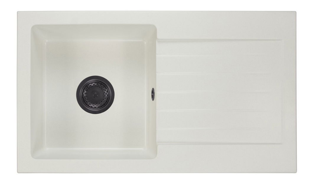 Kuchyňský dřez Lemmion (bílá) (bez otvoru pro baterii) (P)