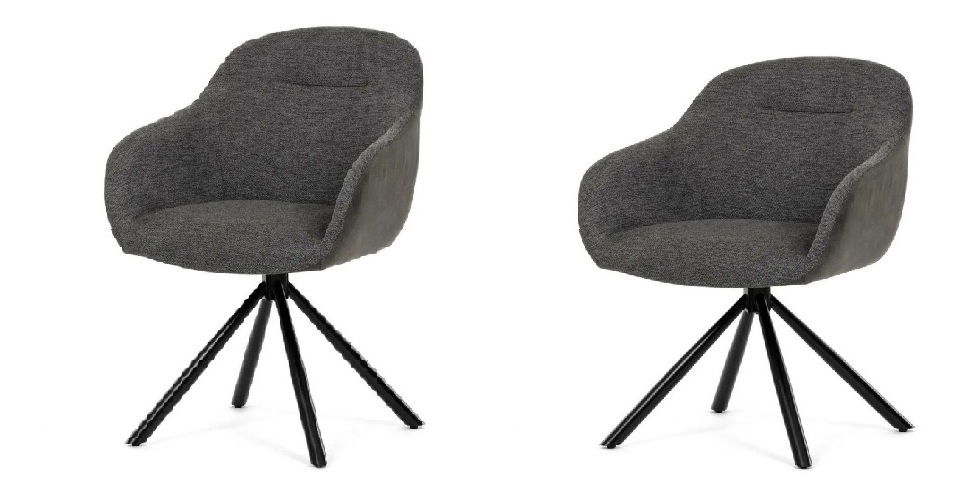 Set 2 ks. jídelních židlí Desempeno (tmavě šedá) *výprodej