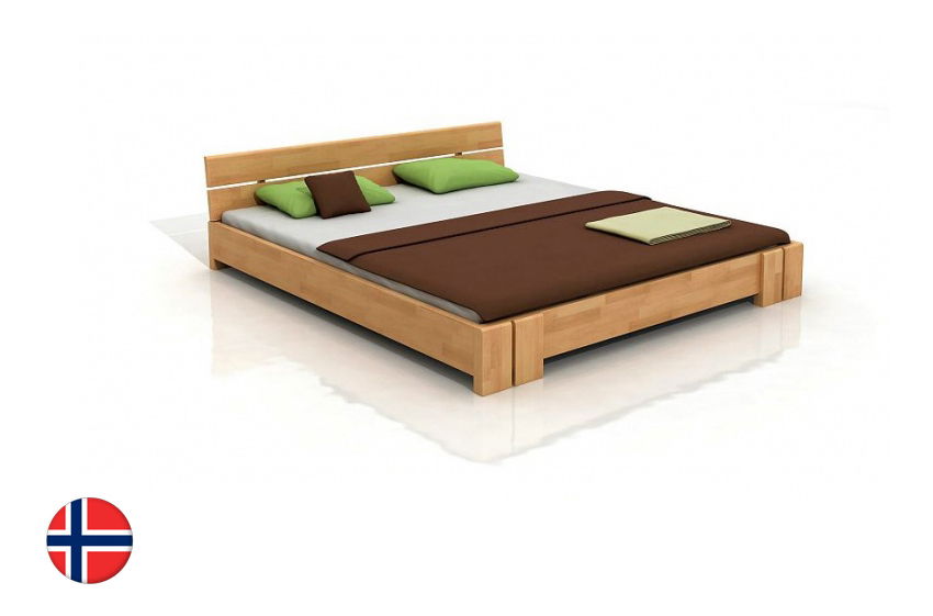 Manželská postel 180 cm Naturlig Tosen Long (buk) (s roštem)