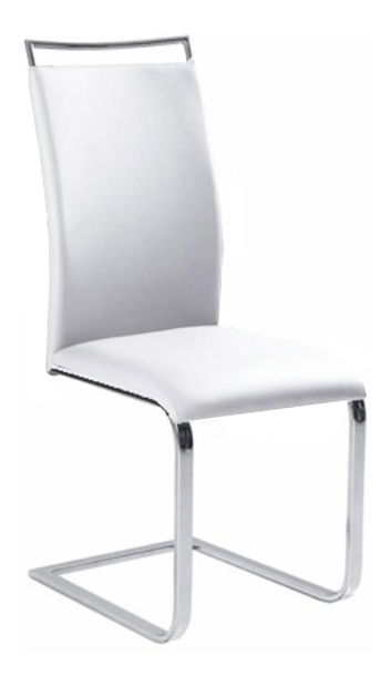Jídelní židle Berion (bílá + chrom)