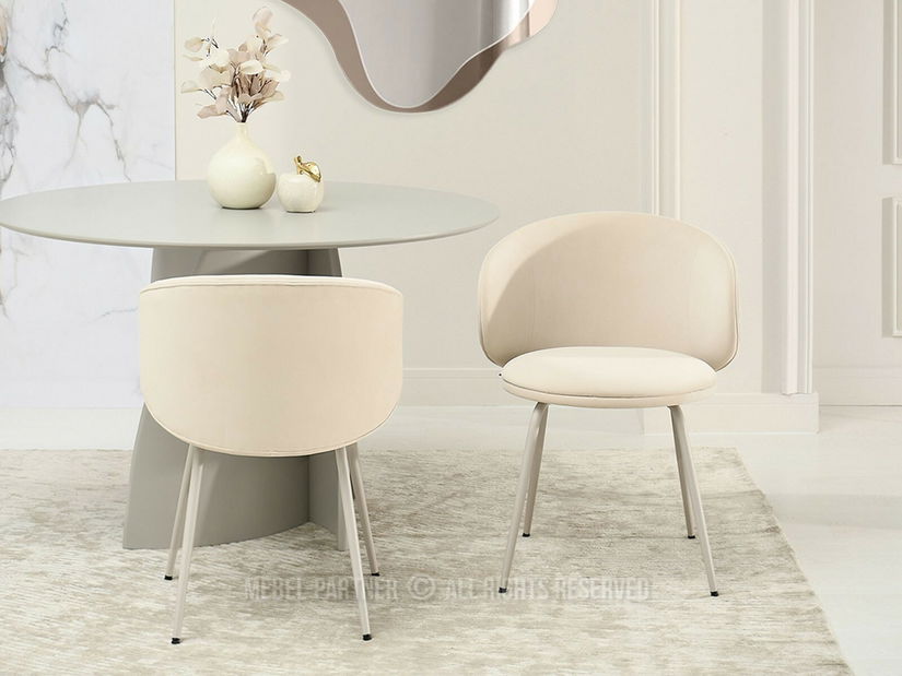 Jídelní židle Carbono (krémová + šedá)