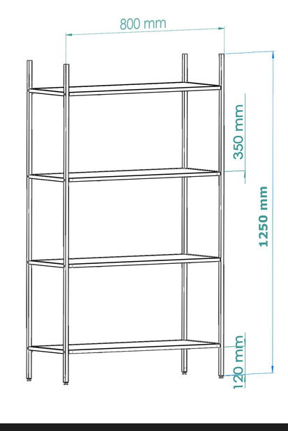 Regál Mortha (černá)